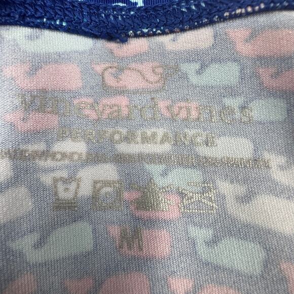 Vineyard Vines Womens All Over Whale Print Performance Leggings M Capri Athletic - Picture 2 of 9